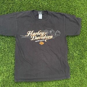Harley Davidson Motorcycles Reno Nevada Graphic T Shirt M Black Short Sleeve